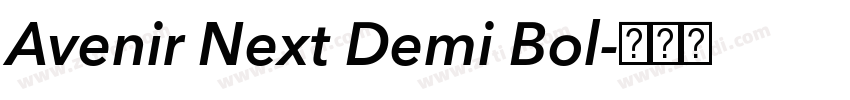 Avenir Next Demi Bol字体转换